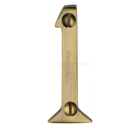 Antique Brass Screw Fix Door Numbers 0-9 51mm (2in) C1567