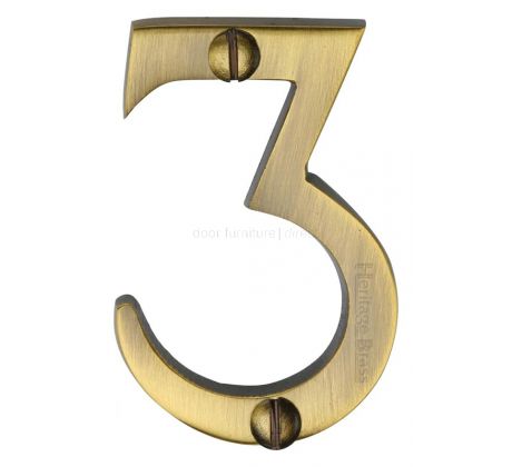Antique Brass Screw Fix Door Numbers 0-9 51mm (2in) C1567