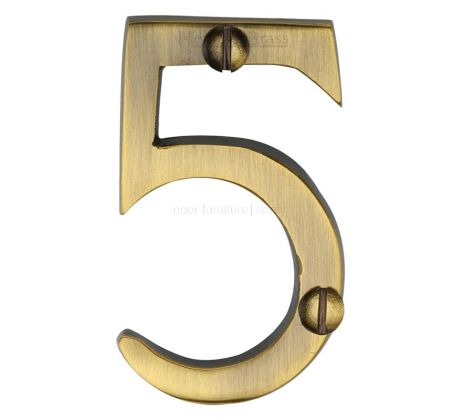 Antique Brass Screw Fix Door Numbers 0-9 51mm (2in) C1567