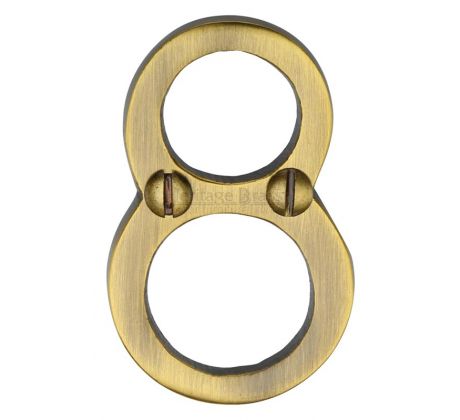 Antique Brass Screw Fix Door Numbers 0-9 51mm (2in) C1567