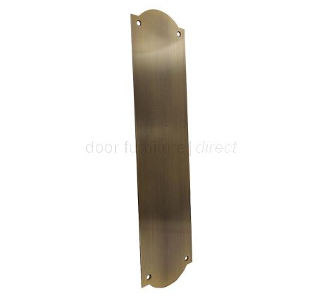 Heritage S640 Antique Brass Shaped Finger Plate 305x77mm