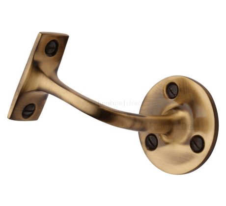 Heritage V1030 Antique Brass Handrail Bracket 3in (76mm)