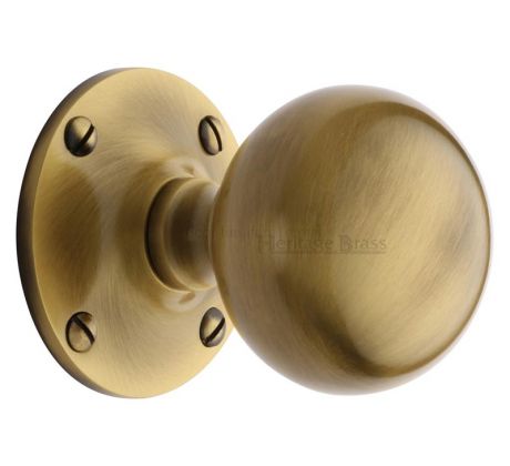 Heritage WES970 Antique Brass Westminster Mortice Knobs 64mm
