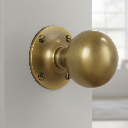 Heritage WES970 Antique Brass Westminster Mortice Knobs 64mm