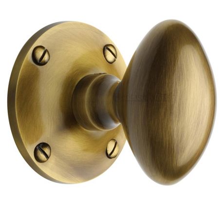 Heritage MAY960 Antique Brass Mayfair Oval Mortice Knobs