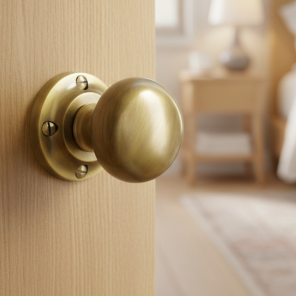 Heritage V980 Antique Brass Victoria Door Knobs 57mm