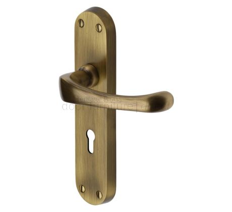 Heritage V6050 Antique Brass Gloucester Lock Handles
