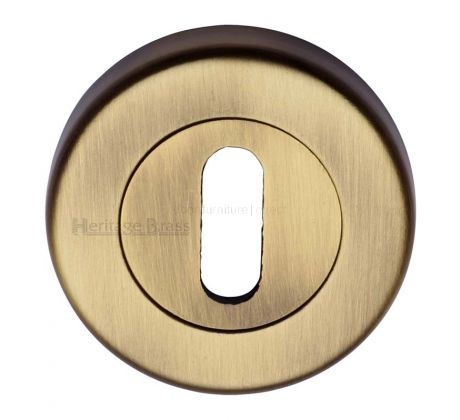 Heritage V4000 Antique Brass Key Escutcheon 53mm