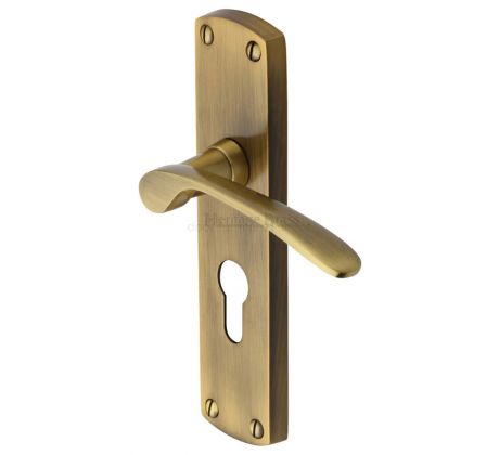 Heritage DIP7848 Antique Brass Diplomat Euro Handles