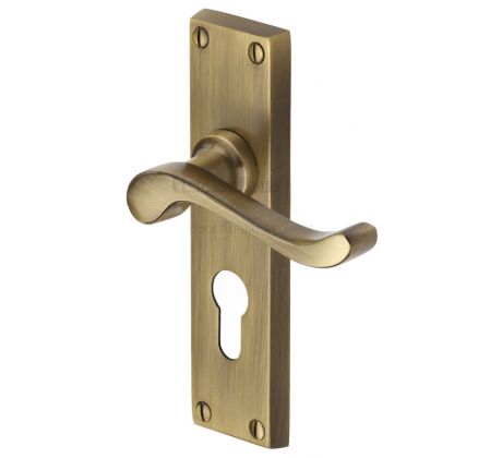 Heritage V807 Antique Brass Bedford Euro Handles