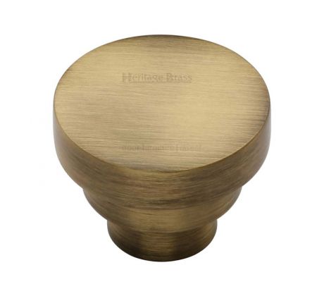 Heritage C3624 Antique Brass Round Stepped Cupboard Knob
