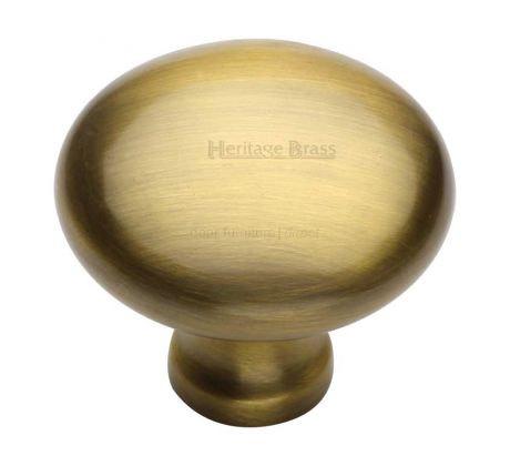 Heritage C113 Antique Brass Mushroom Cabinet Knobs