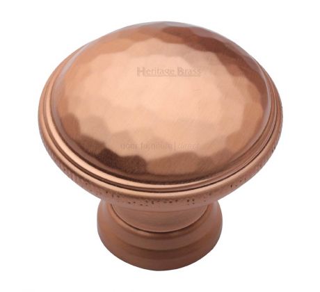 Heritage C4545 Satin Rose Gold Beaten Cabinet Knob 32mm