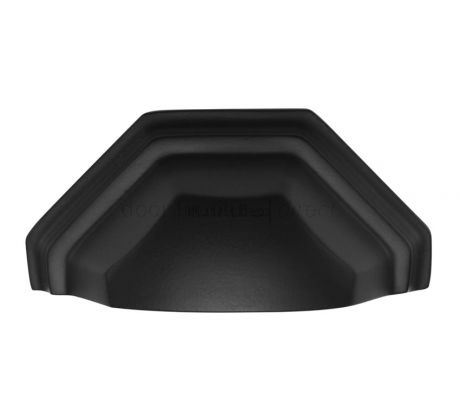 Heritage Matt Black Deco Cabinet Drawer Pull C2768