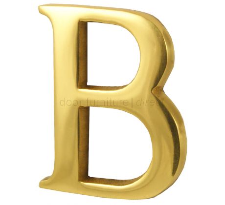 Polished Brass Concealed Fix Front Door Letters A-Z 51mm C1565