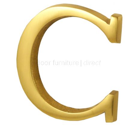 Polished Brass Concealed Fix Front Door Letters A-Z 51mm C1565