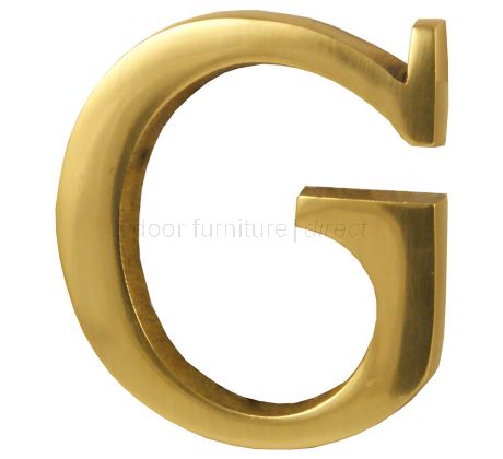 Polished Brass Concealed Fix Front Door Letters A-Z 51mm C1565