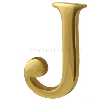 Polished Brass Concealed Fix Front Door Letters A-Z 51mm C1565