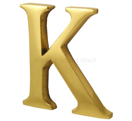 Polished Brass Concealed Fix Front Door Letters A-Z 51mm C1565