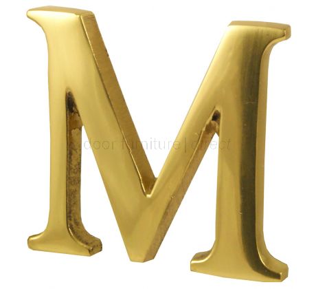 Polished Brass Concealed Fix Front Door Letters A-Z 51mm C1565