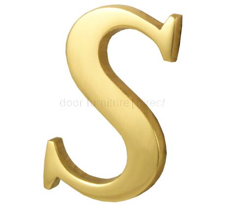 Polished Brass Concealed Fix Front Door Letters A-Z 51mm C1565