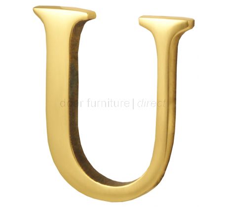 Polished Brass Concealed Fix Front Door Letters A-Z 51mm C1565
