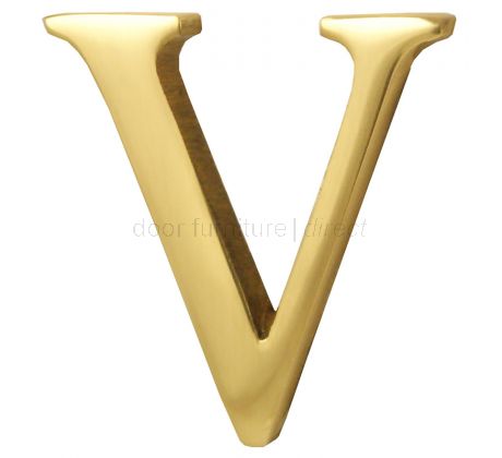 Polished Brass Concealed Fix Front Door Letters A-Z 51mm C1565