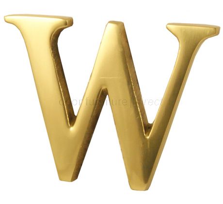 Polished Brass Concealed Fix Front Door Letters A-Z 51mm C1565