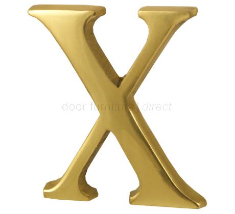 Polished Brass Concealed Fix Front Door Letters A-Z 51mm C1565
