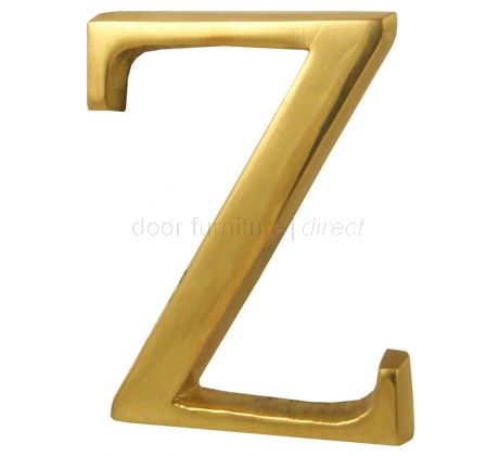 Polished Brass Concealed Fix Front Door Letters A-Z 51mm C1565