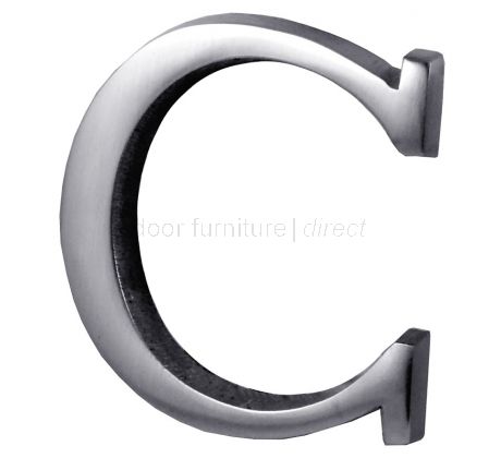 Polished Chrome Concealed Fix Front Door Letters A-Z 51mm C1565