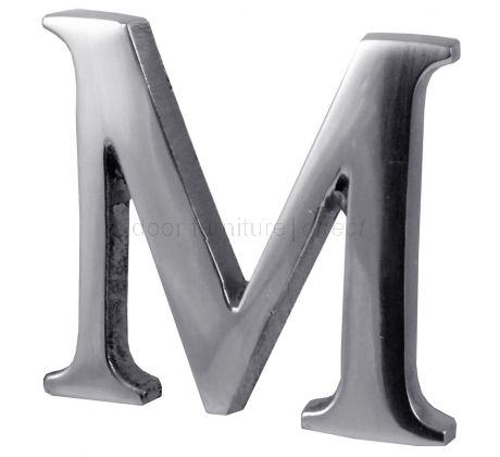 Polished Chrome Concealed Fix Front Door Letters A-Z 51mm C1565