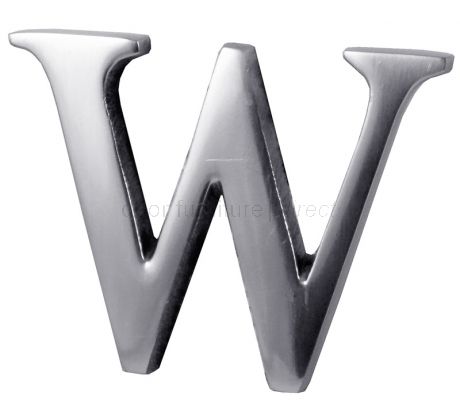 Polished Chrome Concealed Fix Front Door Letters A-Z 51mm C1565