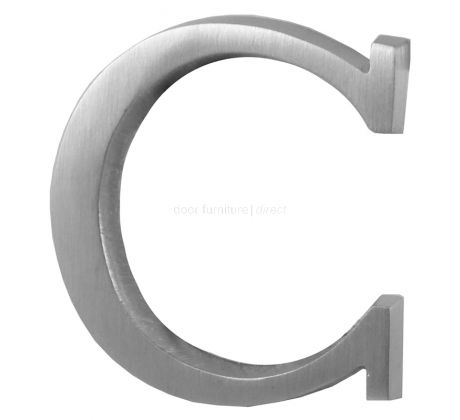 Satin Chrome Concealed Fix Front Door Letters A-Z 51mm C1565