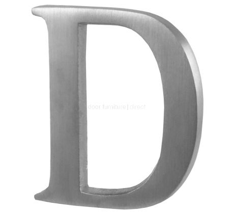 Satin Chrome Concealed Fix Front Door Letters A-Z 51mm C1565