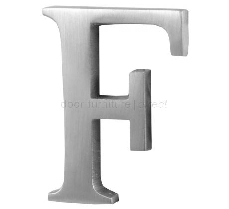 Satin Chrome Concealed Fix Front Door Letters A-Z 51mm C1565