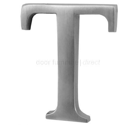 Satin Chrome Concealed Fix Front Door Letters A-Z 51mm C1565