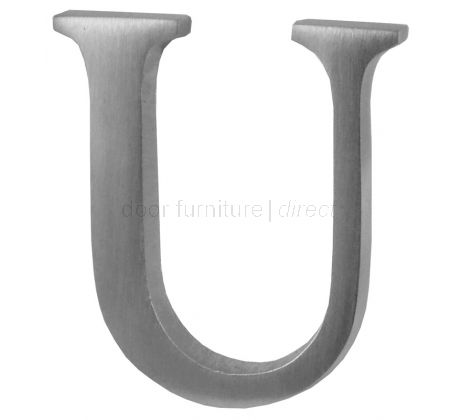 Satin Chrome Concealed Fix Front Door Letters A-Z 51mm C1565