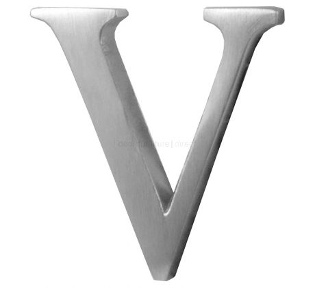 Satin Chrome Concealed Fix Front Door Letters A-Z 51mm C1565