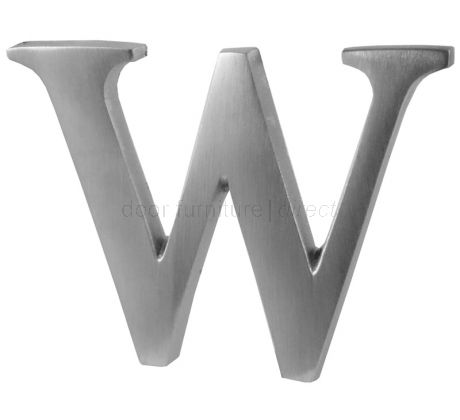 Satin Chrome Concealed Fix Front Door Letters A-Z 51mm C1565