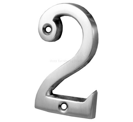 Screw Fix Polished Chrome Front Door Numbers 0-9 2in (51mm)