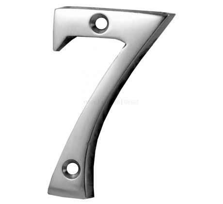 Screw Fix Polished Chrome Front Door Numbers 0-9 2in (51mm)