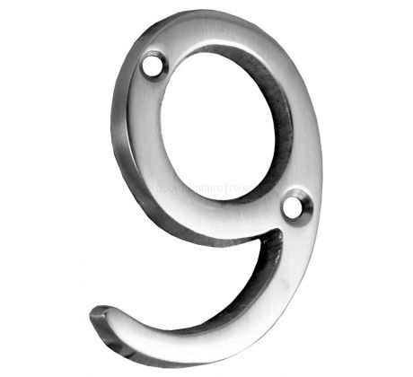Screw Fix Polished Chrome Front Door Numbers 0-9 2in (51mm)