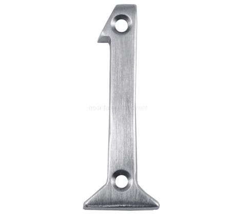 Satin Chrome Screw Fixed Front Door Numbers 0-9 51mm C1567