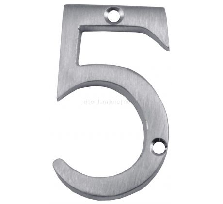 Satin Chrome Screw Fixed Front Door Numbers 0-9 51mm C1567
