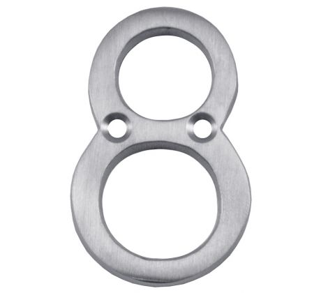 Satin Chrome Screw Fixed Front Door Numbers 0-9 51mm C1567