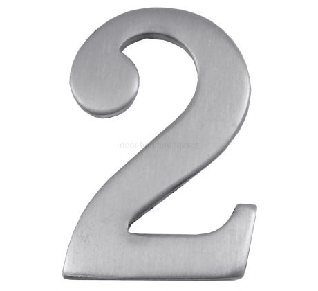 Satin Chrome Self Adhesive Door Numbers 0-9 (51mm) C1568