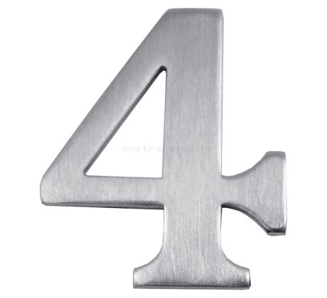 Satin Chrome Self Adhesive Door Numbers 0-9 (51mm) C1568