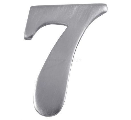 Satin Chrome Self Adhesive Door Numbers 0-9 (51mm) C1568