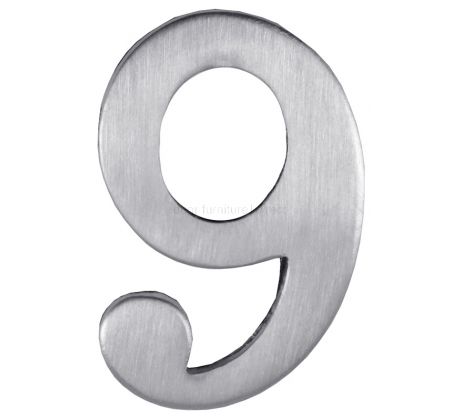 Satin Chrome Self Adhesive Door Numbers 0-9 (51mm) C1568